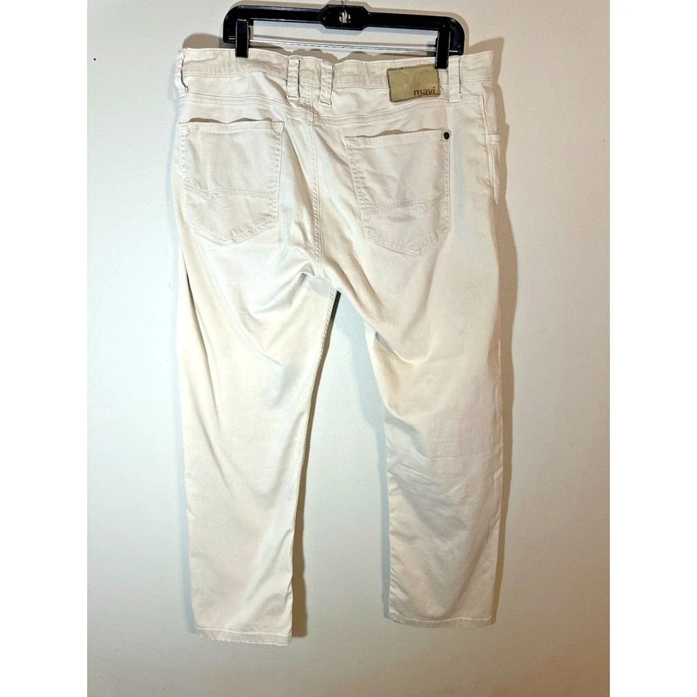 Mavi Jeans Pants Mens 38x32 Beige Chino Zach Straight Leg Stretch Casual Work